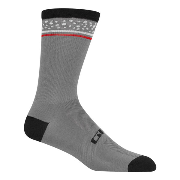 Giro Racer High Rise Bright Socken Grau