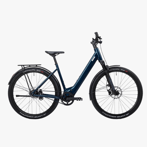 Bicicleta eléctrica Urbana Coboc Skye Step belt Ocean- metallic