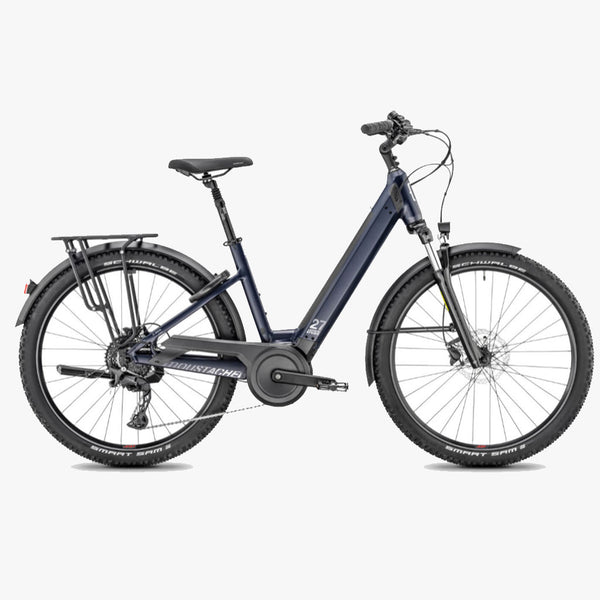 Bicicleta eléctrica de Trekking Moustache Samedi 27 Xroad 4 Open Dark Blue mat 625WH