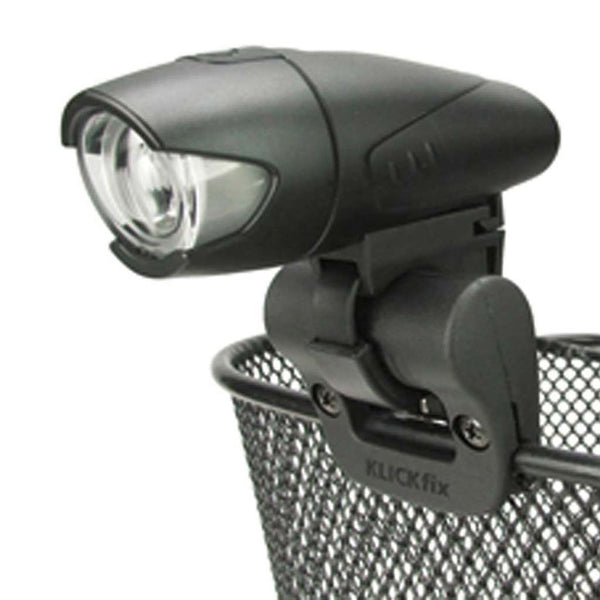 Portalampada KLICKFIX con clip per cestini nero