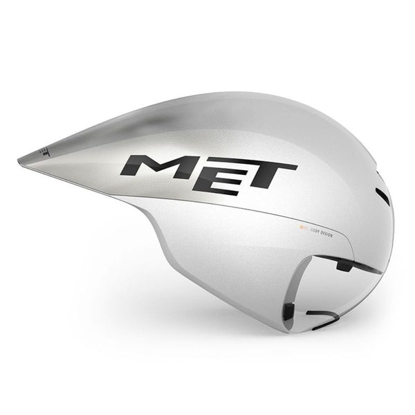 CASCO MET DRONE WIDE BODY II BLANCO METALICO BRILLO