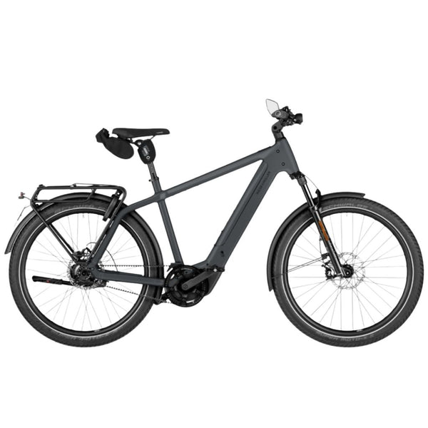 Elektrisches Stadtfahrrad Charger5 Schiefergrau