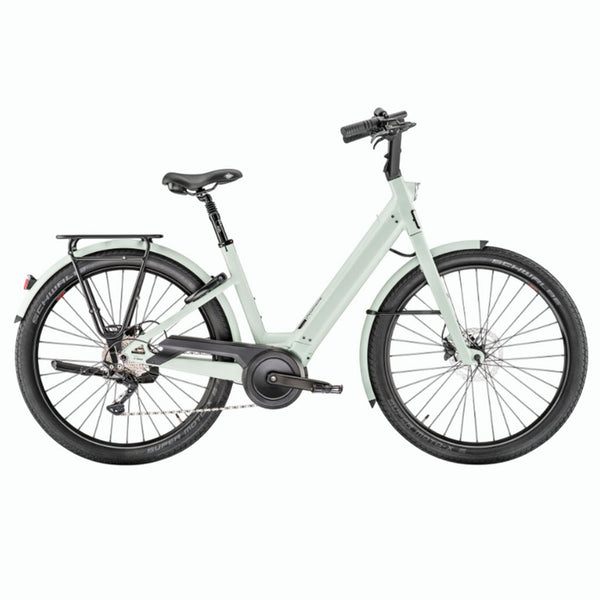 Bicicleta elétrica urbana Moustache Lundi 27.3 Pastel Mint fosca 625WH 2025