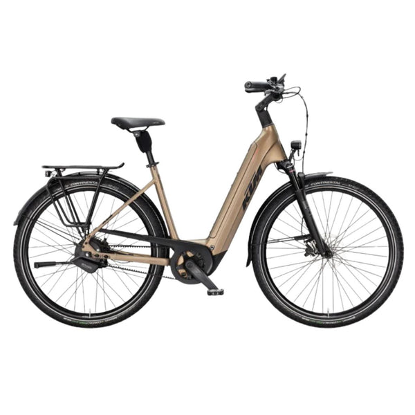 Bicicleta eléctrica Urbana KTM Macina City 810 Belt D Olive Pearl Matt